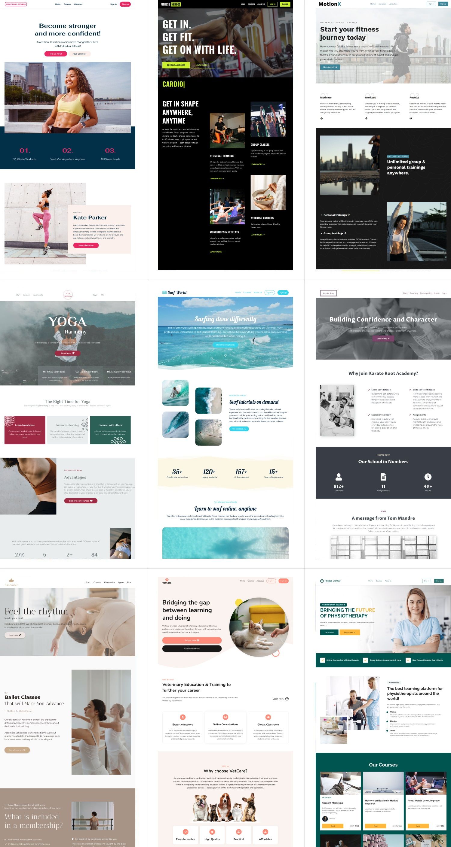 learnworlds-fitness-website-templates