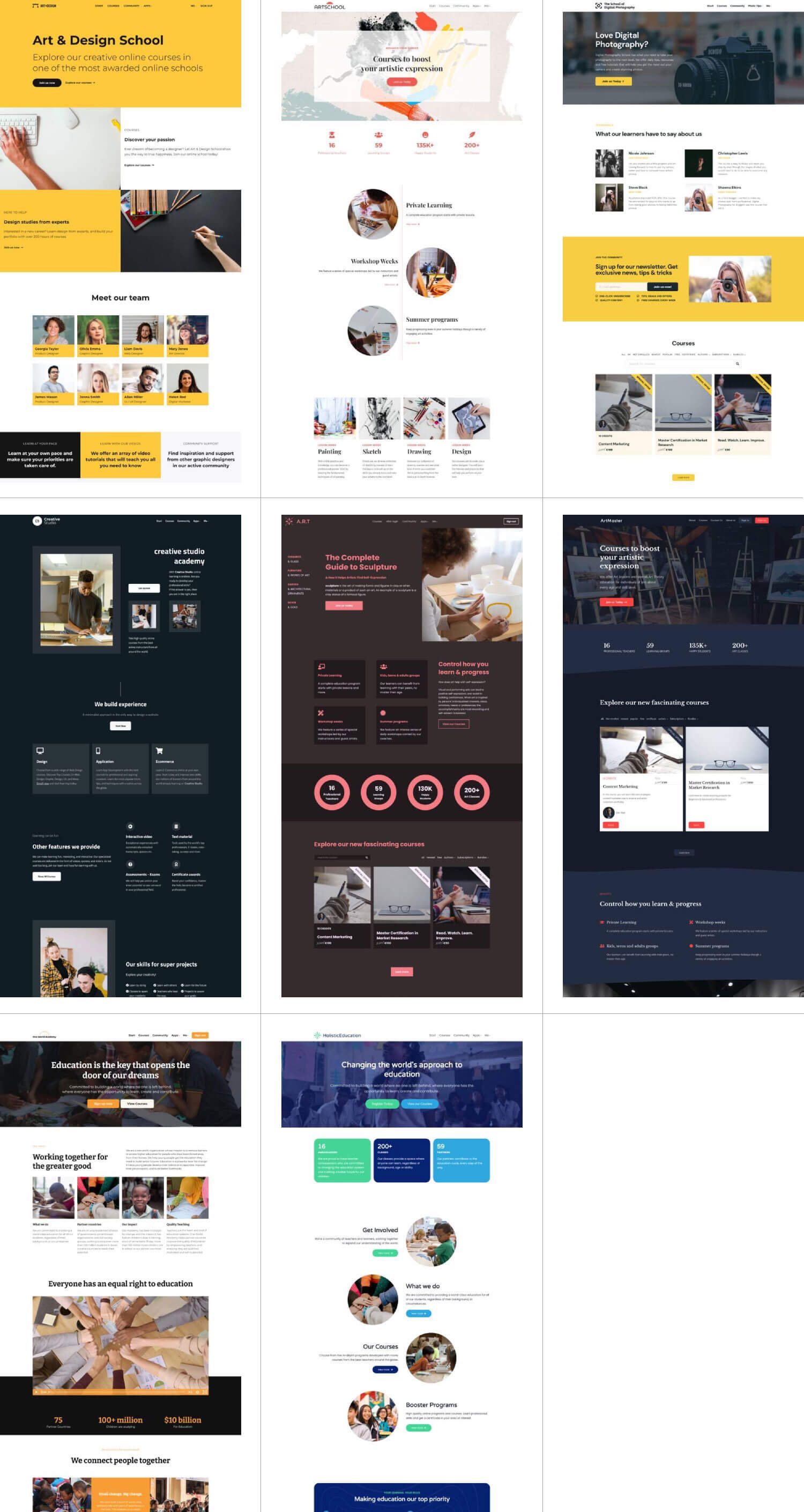 learnworlds-art-design-website-templates