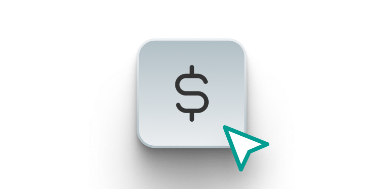 A card illustrating the revenue symbol representing real revenue gains as an affiliate performance metric.
