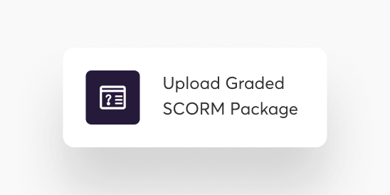 SCORM assessment integration with gradebook score management.