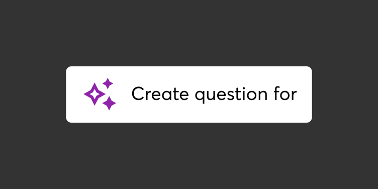 AI-powered question generation and feedback tools in assessment builder.