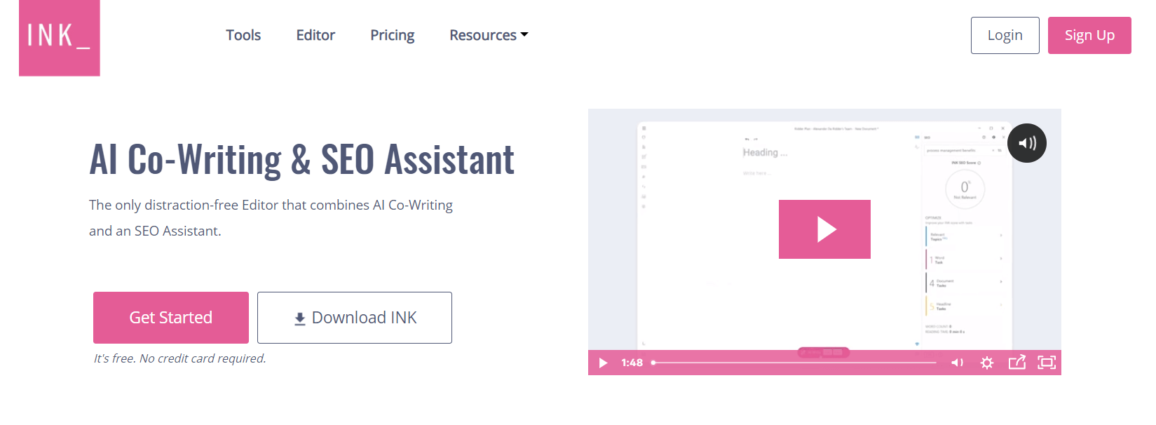 screenshot from INK