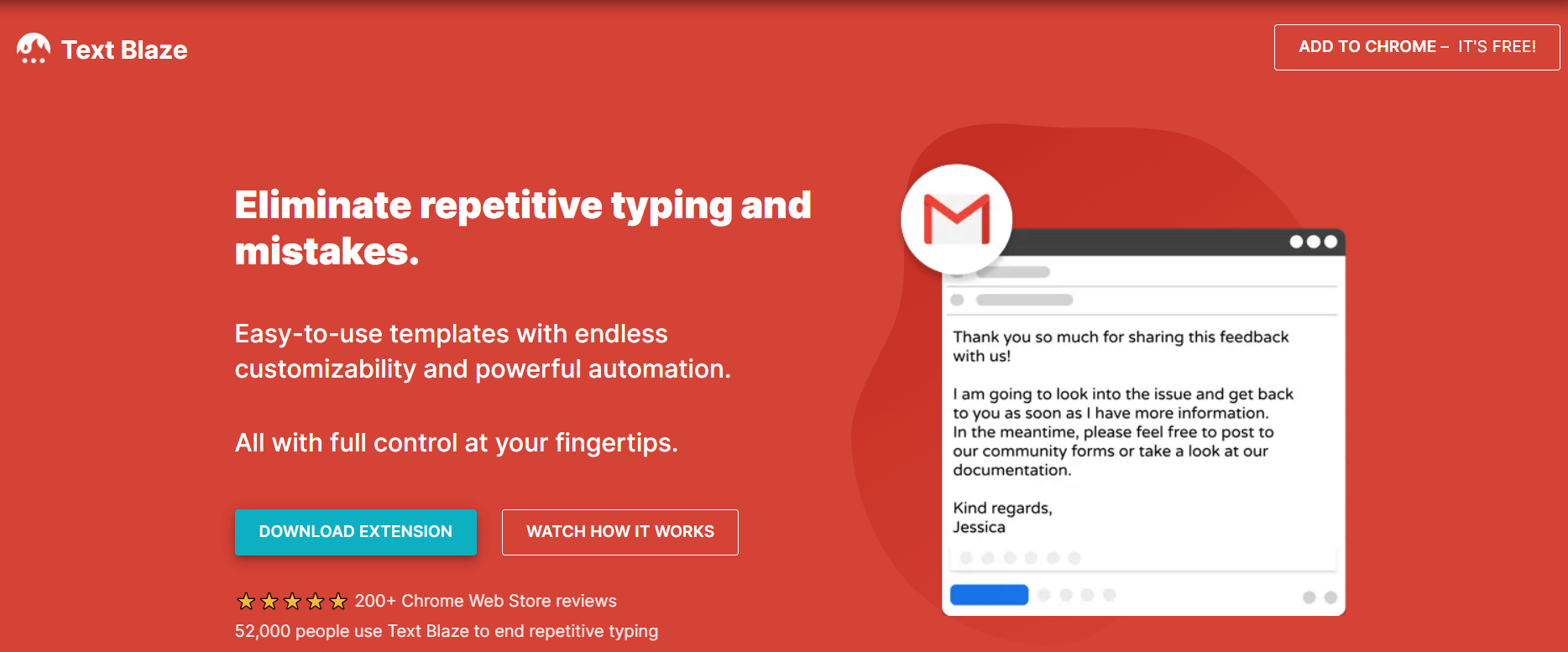 screenshot from Text Blaze