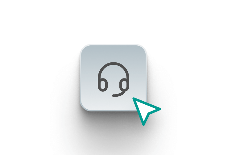Headset icon representing customer support.