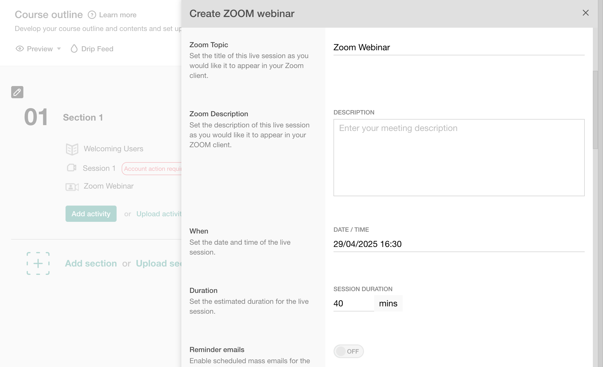 Zoom webinar