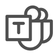 A square tile labeled "T" overlays two overlapping speech bubbles, partially covering them and suggesting text/translation functionality, centered...