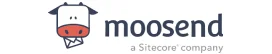 Stylized cartoon cow head peeking out of a folded envelope to the left of a lowercase wordmark, set on a clean white background.