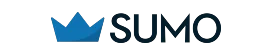 A blue stylized crown icon sits to the left of the dark-blue uppercase word "SUMO" (text: SUMO) displayed on a plain white background.